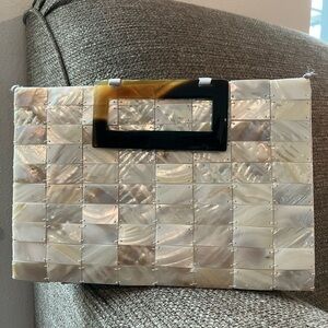 Shiraleah Cream and Brown Handbag